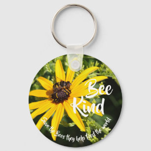 Chaveiro Salve as abelhas "Bee Kind"