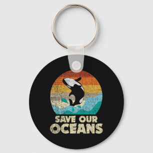 Chaveiro Salve Nossa Baleia Orca Oceânica - Dia da Terra e