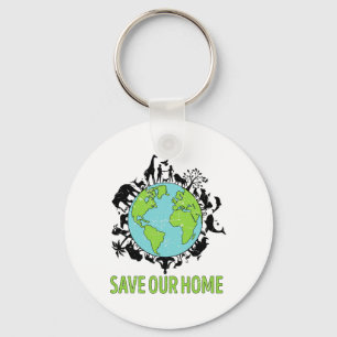 Chaveiro Salve nosso Aniversário do Planeta do Dia da Terra