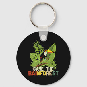Chaveiro Salve O Estilo Retroativo Do Dia Da Floresta Tropi