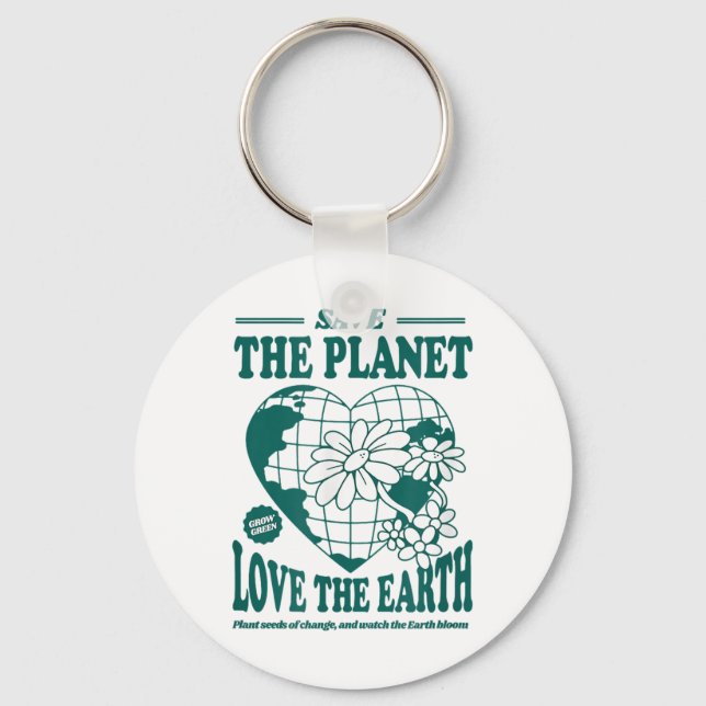 Chaveiro Salve O Planeta Ama A Terra Prote Ambiental (Frente)