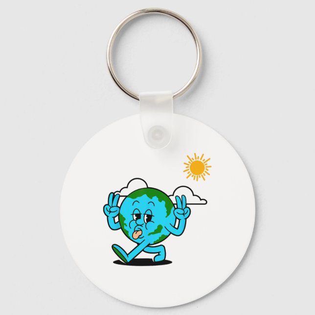 Chaveiro Salve O Planeta Do Ambiente Do Dia Da Terra (Frente)