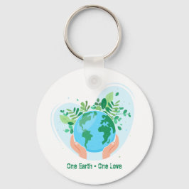 Chaveiro Salve o Planeta. One Earth One Love