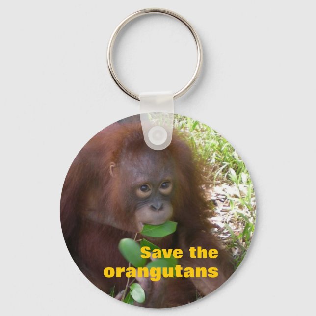Chaveiro Salve os Orangutanos (Frente)