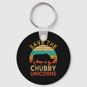 Chaveiro Salve Os Unicórnios Gorduchos Vintage Funny Rhino