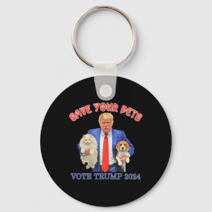 Chaveiro Salve Seus Animais Vote Em Trump Eleição EUA Citaç