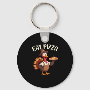 Chaveiro Salve Um Peru Coma Pizza Funny Ação De Graças Home