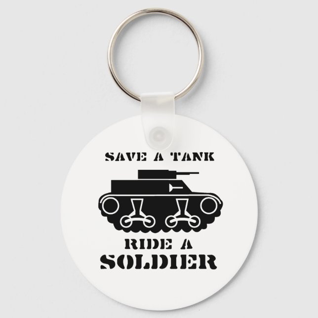 CHAVEIRO SALVE UM TANQUE. PEGUE UM SOLDADO. (Frente)
