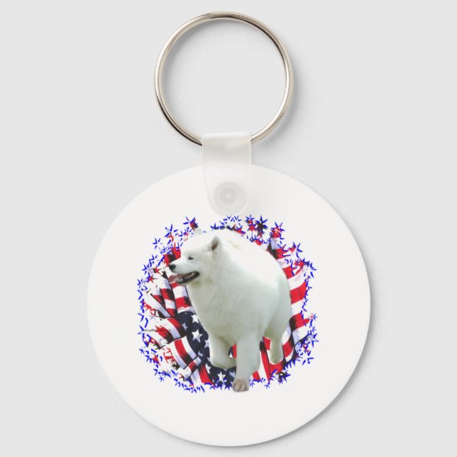 Chaveiro Samoyed Patriot (Frente)
