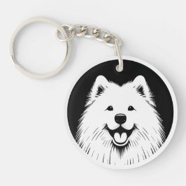 Chaveiro Samoyed Personalizado Pop Art Super Fofo