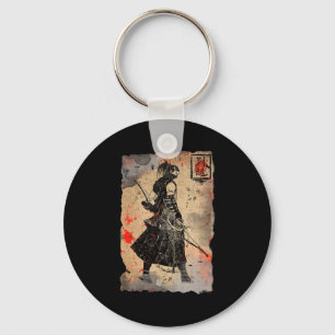 Chaveiro Samurai Japonês Impressão de Arte Retro Bushido Pr