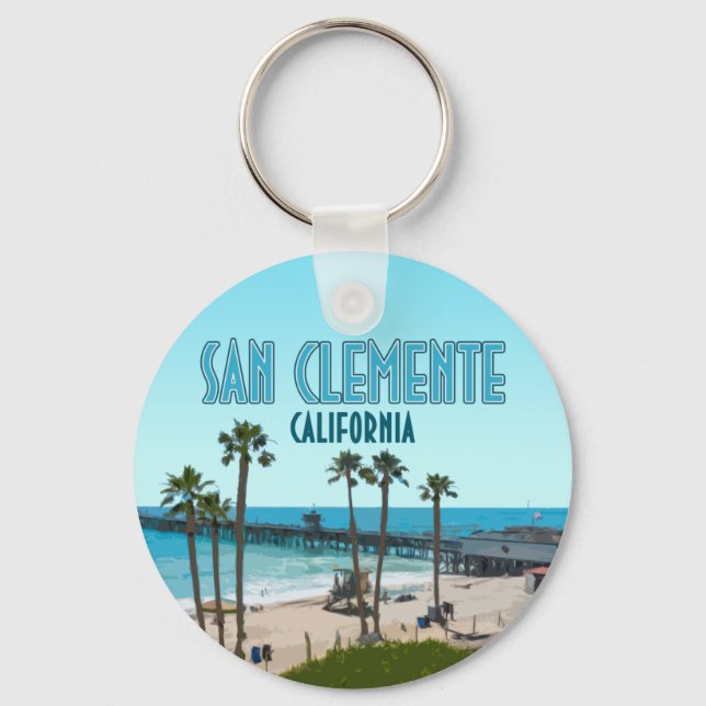 Chaveiro San Clemente Pier Beach California Vintage (Frente)