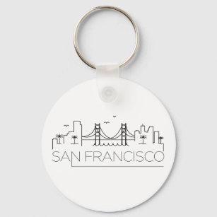Chaveiro San Francisco Stylized Skyline