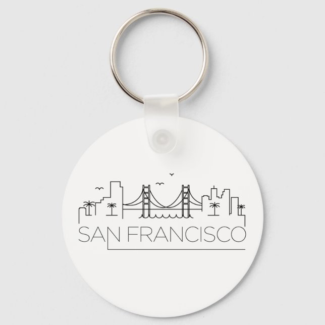 Chaveiro San Francisco Stylized Skyline (Frente)