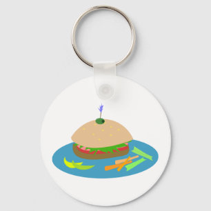 Chaveiro Sanduíche com Veggie Side Comida Divertida
