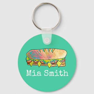 Chaveiro Sanduíche secundário conhecido personalizado