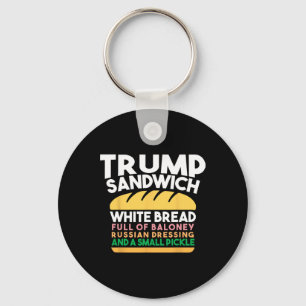 Chaveiro Sanduíche Trump Pão Branco Cheio De Balela Russo