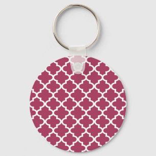 Chaveiro Sangria Red Azulejo do Marrocos Trellis Pattern