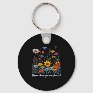 Chaveiro Sangue Onde Você Plantou Flor Selvagem Positiva Qu