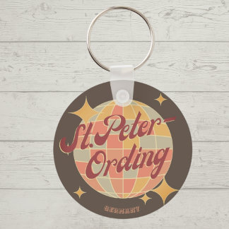 Chaveiro Sankt St Peter-Ording retro vintage Diskokugel
