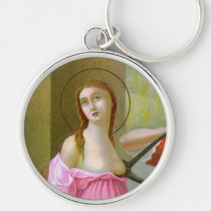 Chaveiro Santa Ágata Rosa (M 003)