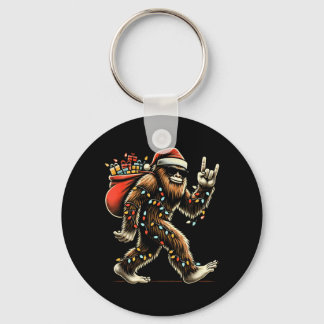 Chaveiro Santa Bigfoot Christmas Lights Funny Sasquatch