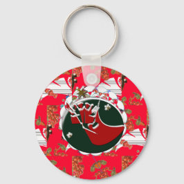 Chaveiro Santa Claus Sock Red