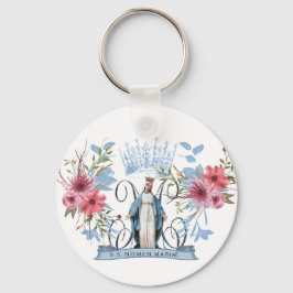 Chaveiro Santa Maria Virgem Religiosa Mãe Floral
