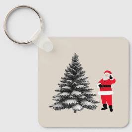 Chaveiro Santa standing near pine tree