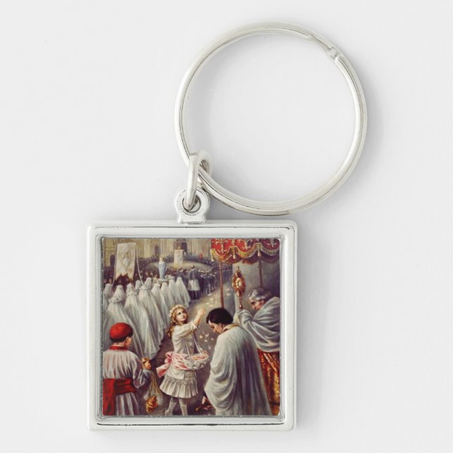 Chaveiro Santa Teresa joga flores para o Santíssimo Sacrame (Frente)