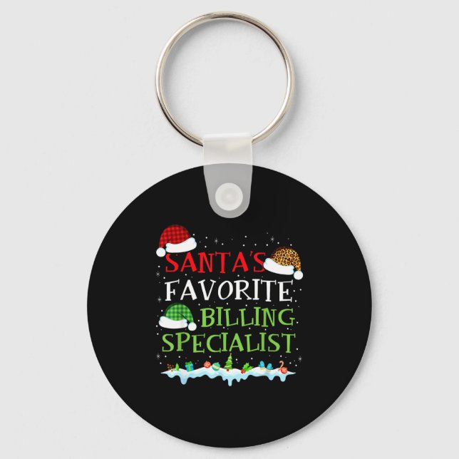 Chaveiro Santa's Favorite Billing Specialist Fun Christmas  (Frente)