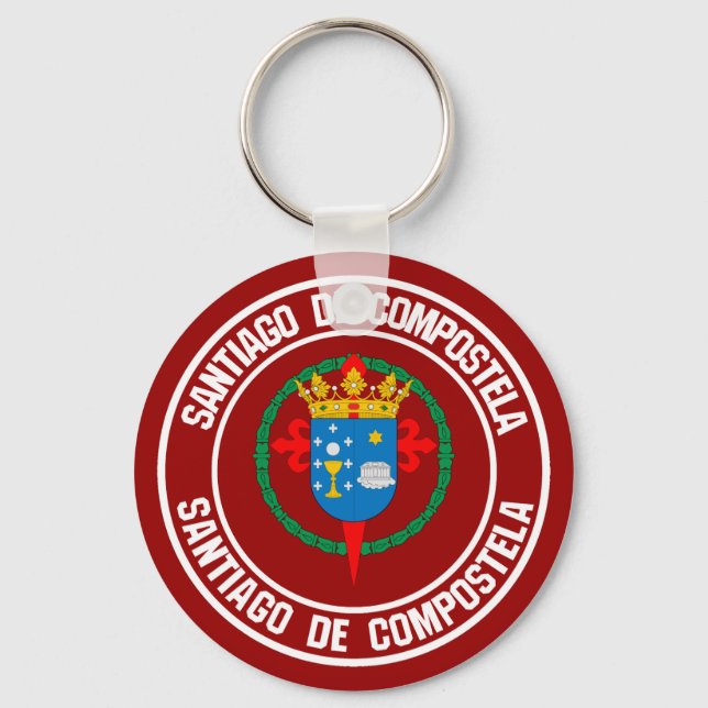 Chaveiro Santiago de Compostela Round Emblem (Frente)