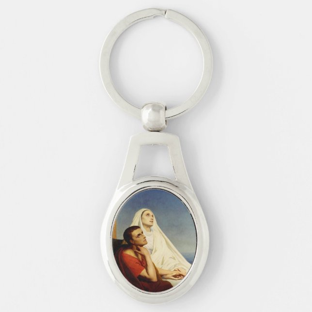 Chaveiro Santo Agostinho e Santa Mônica (Frente)
