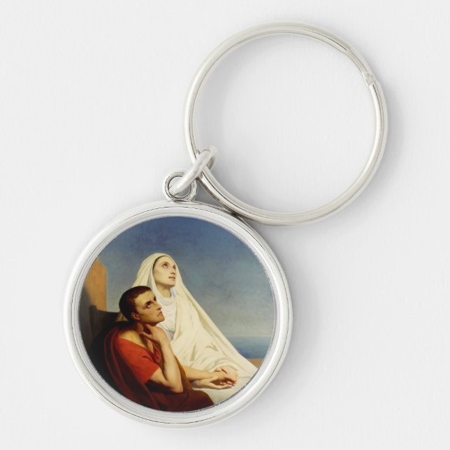 Chaveiro Santo Agostinho e Santa Mônica (Frente)