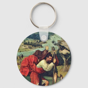 Chaveiro Santo Christopher. Por Hieronymus Bosch (o melhor