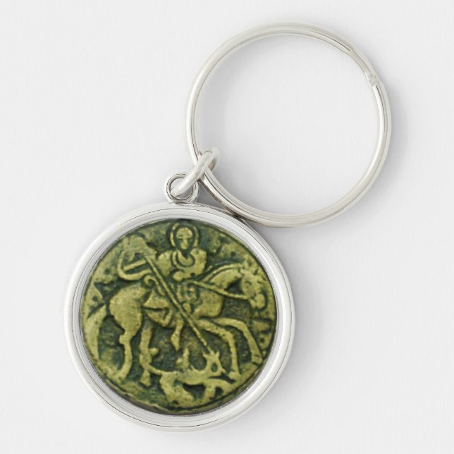 CHAVEIRO SANTO GEORGE E DRAGON MEDALLION (Frente)