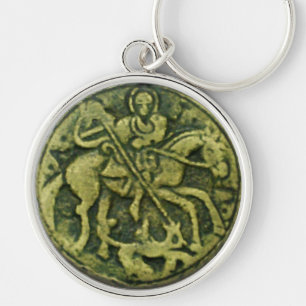 CHAVEIRO SANTO GEORGE E DRAGON MEDALLION