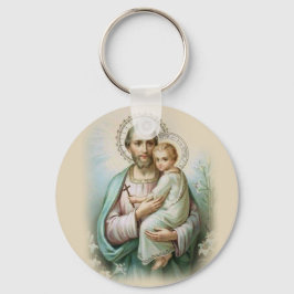 Chaveiro Santo Joseph Baby Jesus Tradicional Lily