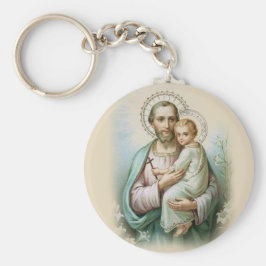 Chaveiro Santo Joseph Baby Jesus Tradicional Lily