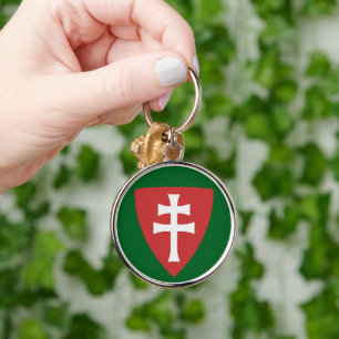 Chaveiro santo stephen hungarian crus - símbolo hungário re