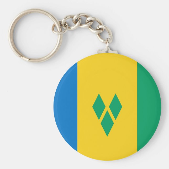 Chaveiro Santo Vincent & Grenadines Flag (Frente)