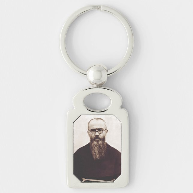 Chaveiro São Maximiliano Kolbe padre católico polonês (Frente)