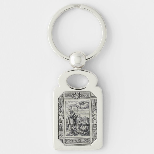 Chaveiro São Valentim de Roma Gravura Arte Premium (Frente)
