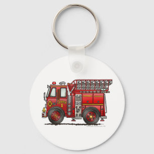 Chaveiro Sapador-bombeiro do carro de bombeiros da escada