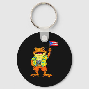 Chaveiro Sapo coqui engraçado bandeira de porto rico boricu