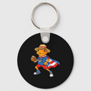 Chaveiro Sapo coqui legal bandeira de porto rico futebol en