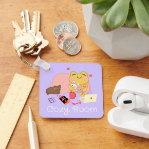 Chaveiro Sapo de Cottagecore Cute Cozy