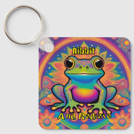 Chaveiro Sapo de Ribbits e Radiação - Groovela Psicodélica