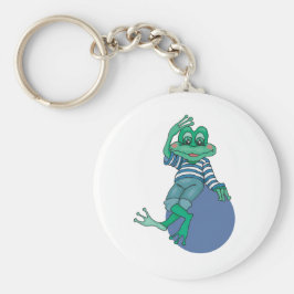 Chaveiro Sapo em Jeans, Aniversário, Bolinhas