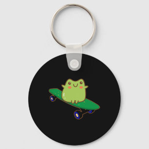 Chaveiro Sapo Engraçado Em Skate Estética Fofo Kawaii Ska